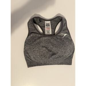 Womens Gymshark Sports Bra Extra Small Gray Marl Vital Seamless Athleisure